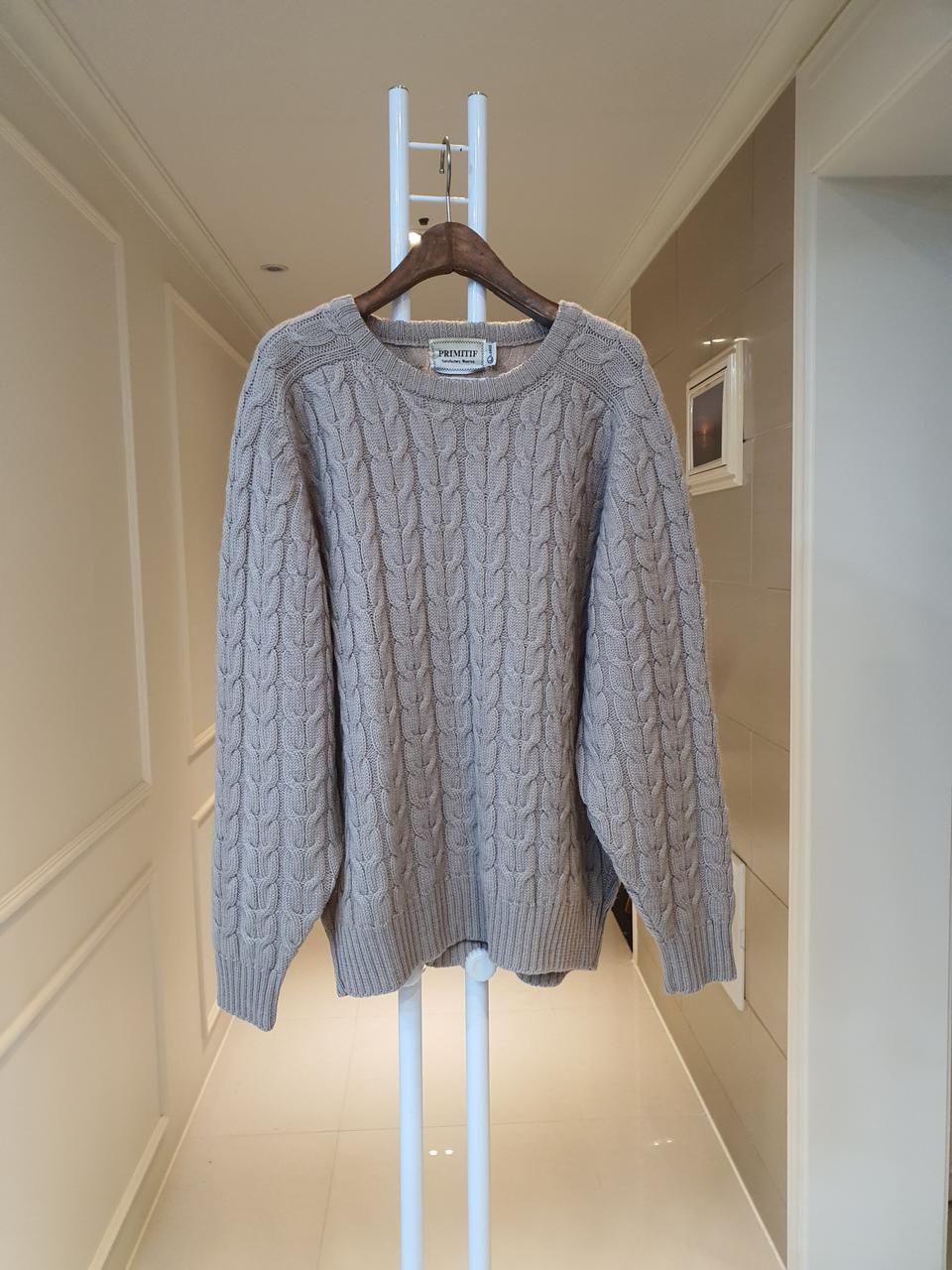 PRIMITIF 울 라운드 니트 MAN L