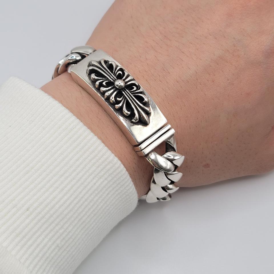 30돈 925실버 플로랄 체인 은팔찌