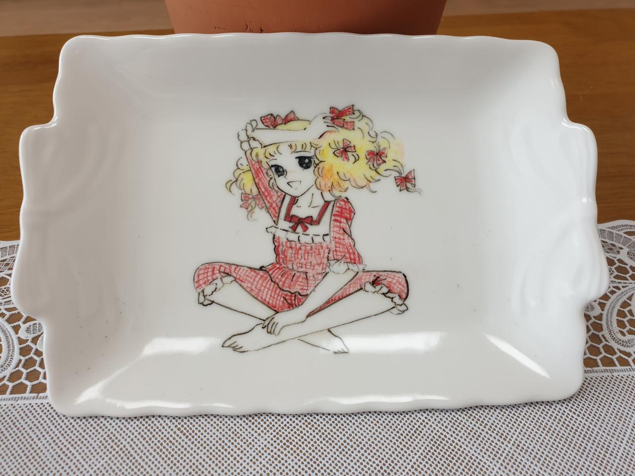 캔디 리본사각접시