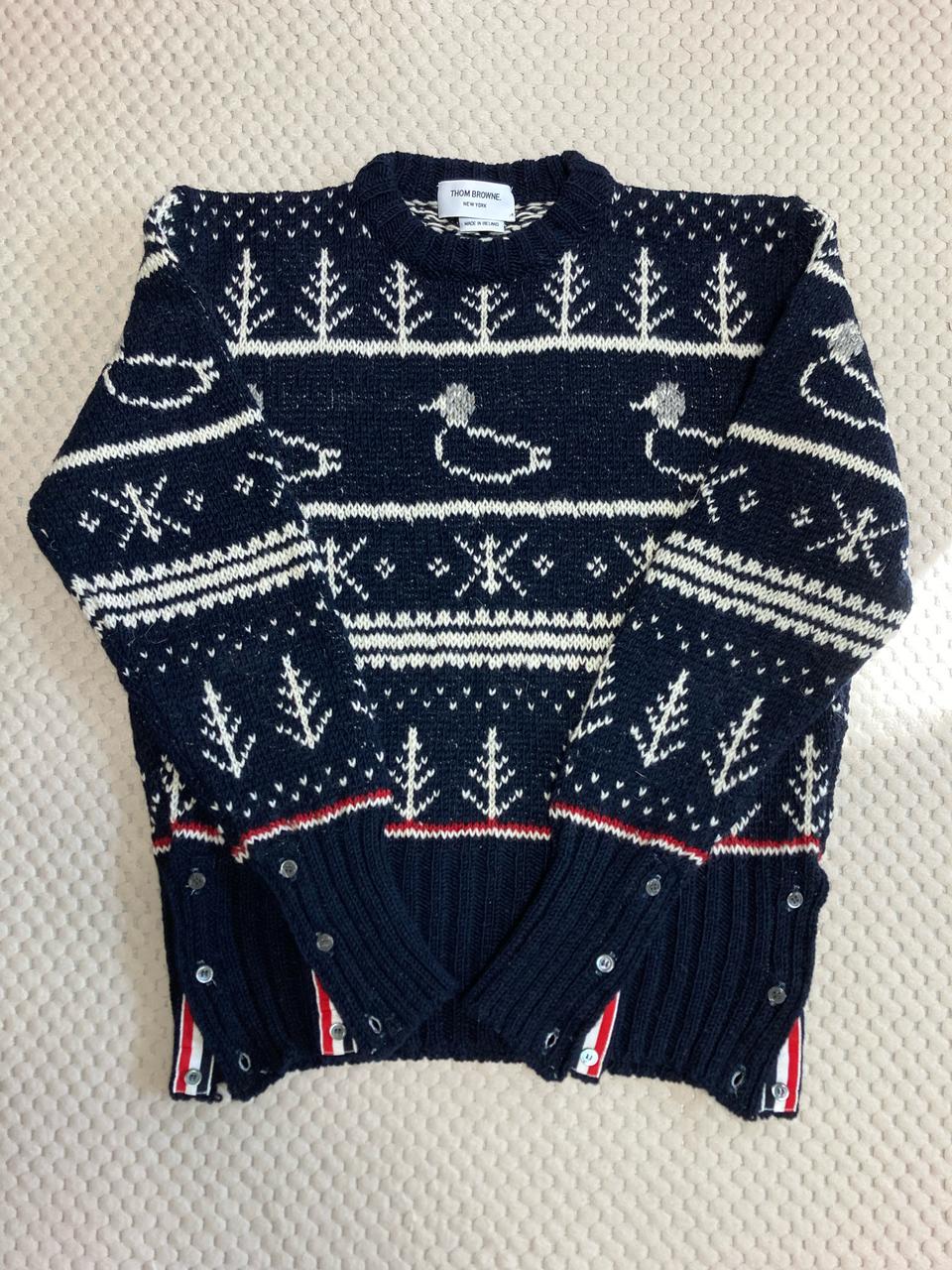 톰브라운 모헤어 오리 덕 니트 새상품