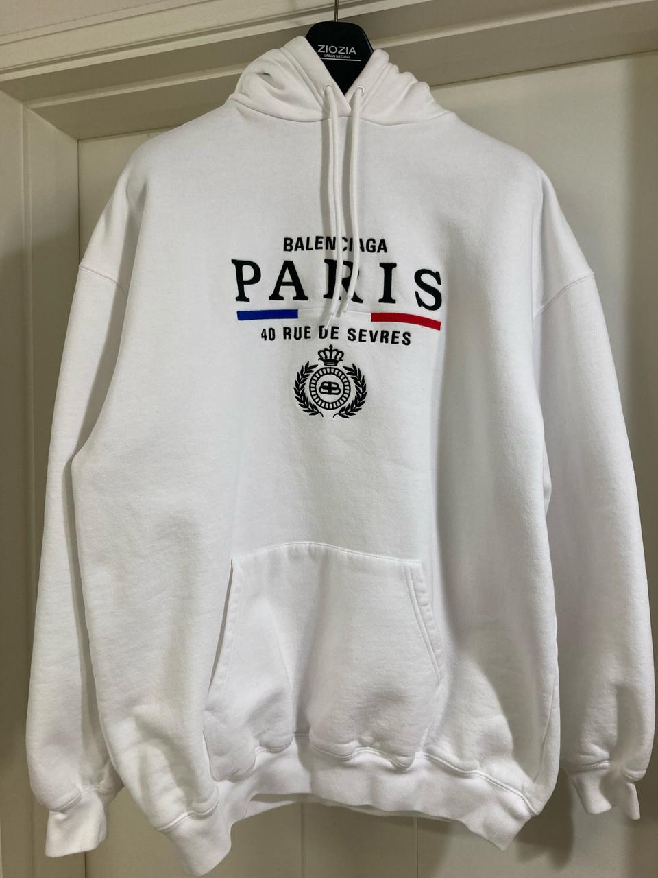 발렌시아가 파리스 후드티 M사이즈 흰색