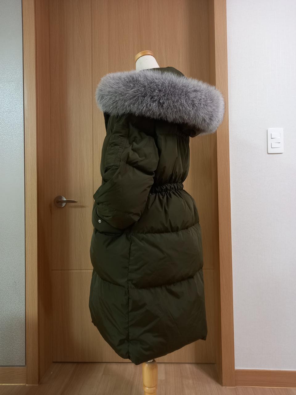 새상품)ROEM 리얼폭스롱다운 카키85