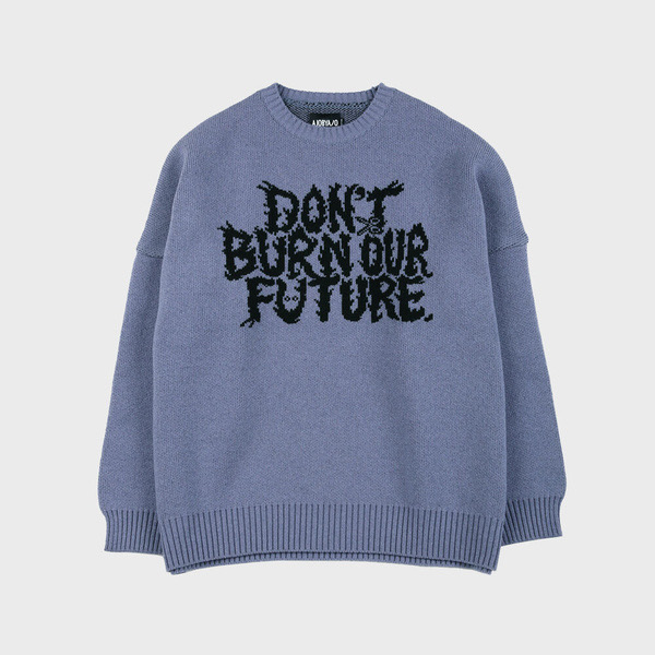 아조바이아조 슬로건 니트 XL