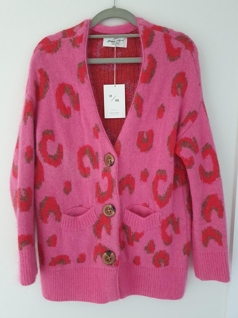 호피 앙고라 가디건(새상품)