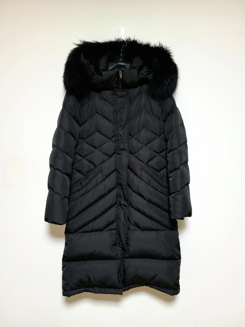 [새제품] 베네통 후드 덕다운 롱패딩 (42)