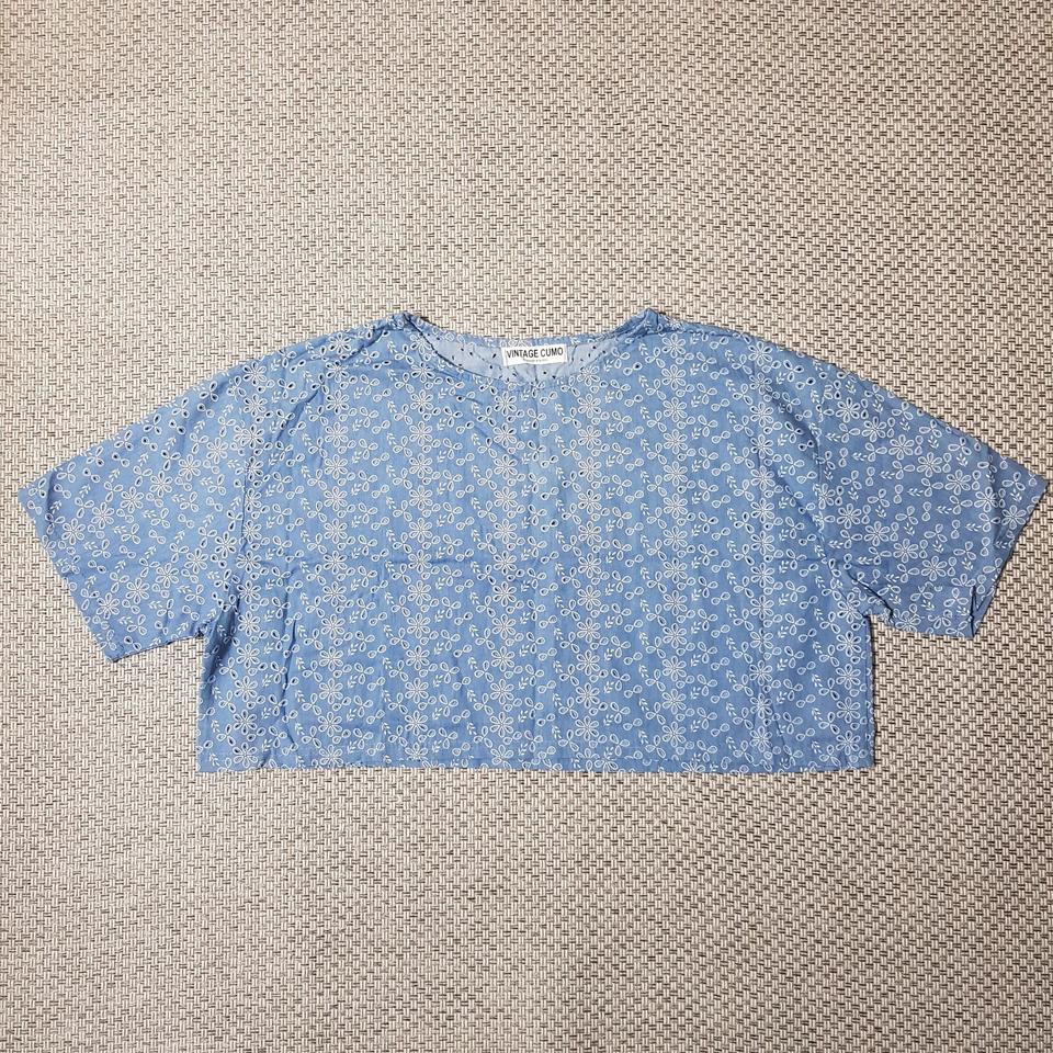 크롭 아일렛 티셔츠