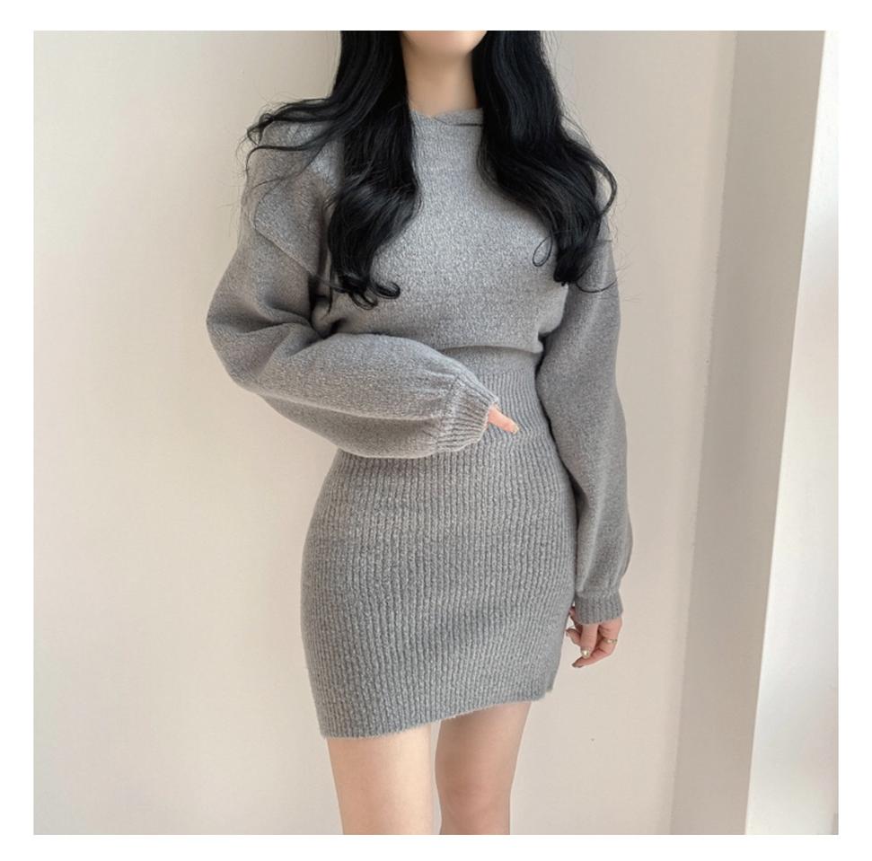 에이블리 슬림핏 벌룬 미니 원피스