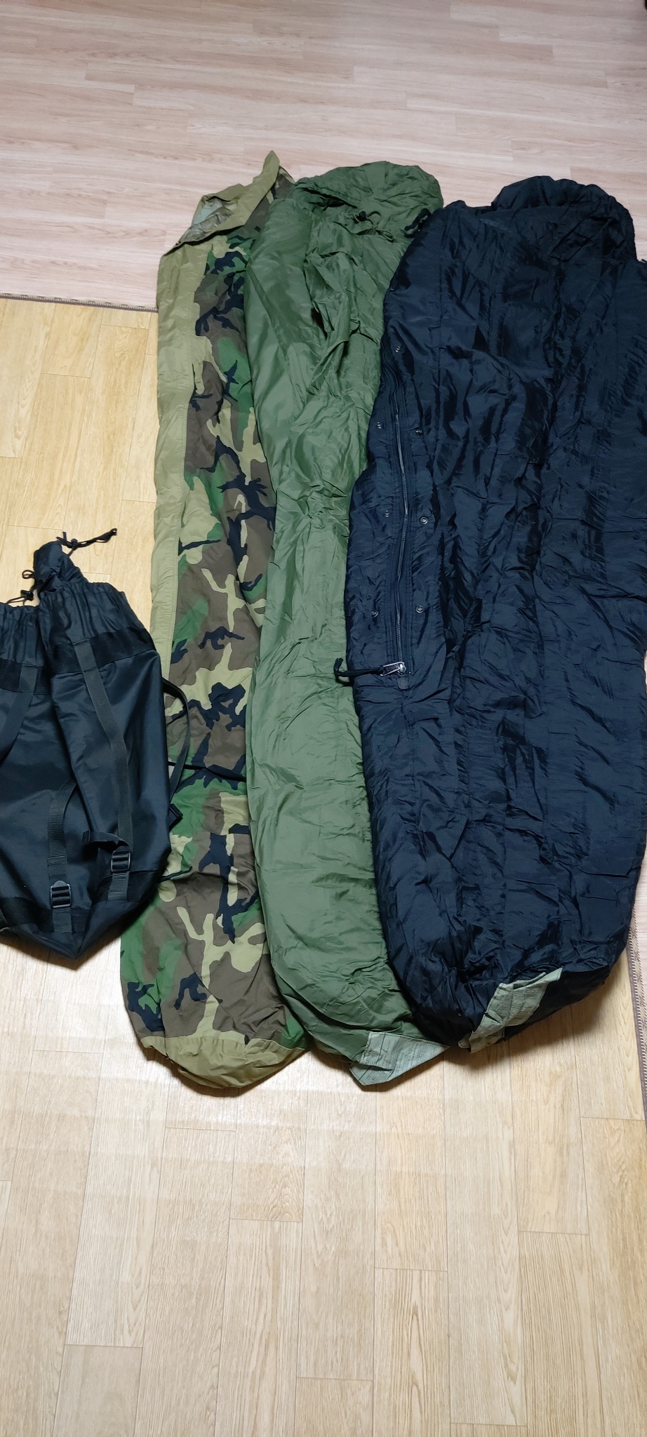 A급))) 미군 침낭 4pcs 침낭 군용 침낭 팝니다