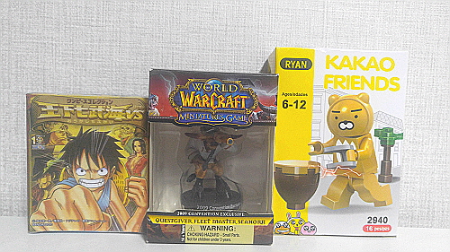 원피스 흰수염 피규어 + 어피치 레고 카카오프렌즈 + 월드 오브 워크래프트 피규어
