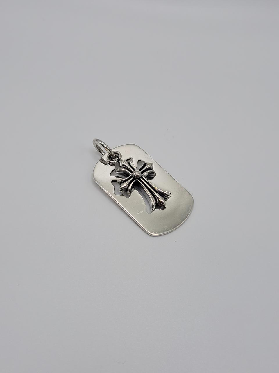 5.5돈 925실버 사각 관통형 십자가 목걸이 팬던트