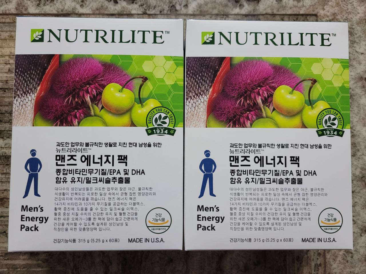 암웨이 맨즈팩 2박스