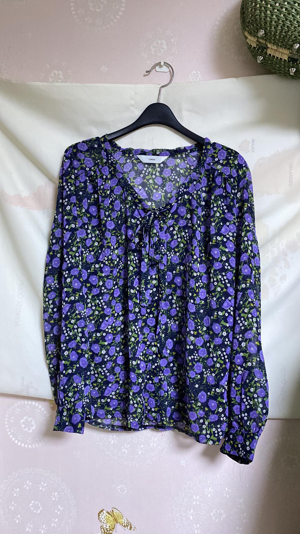 (최종가)쉬폰 꽃블라우스/새제품