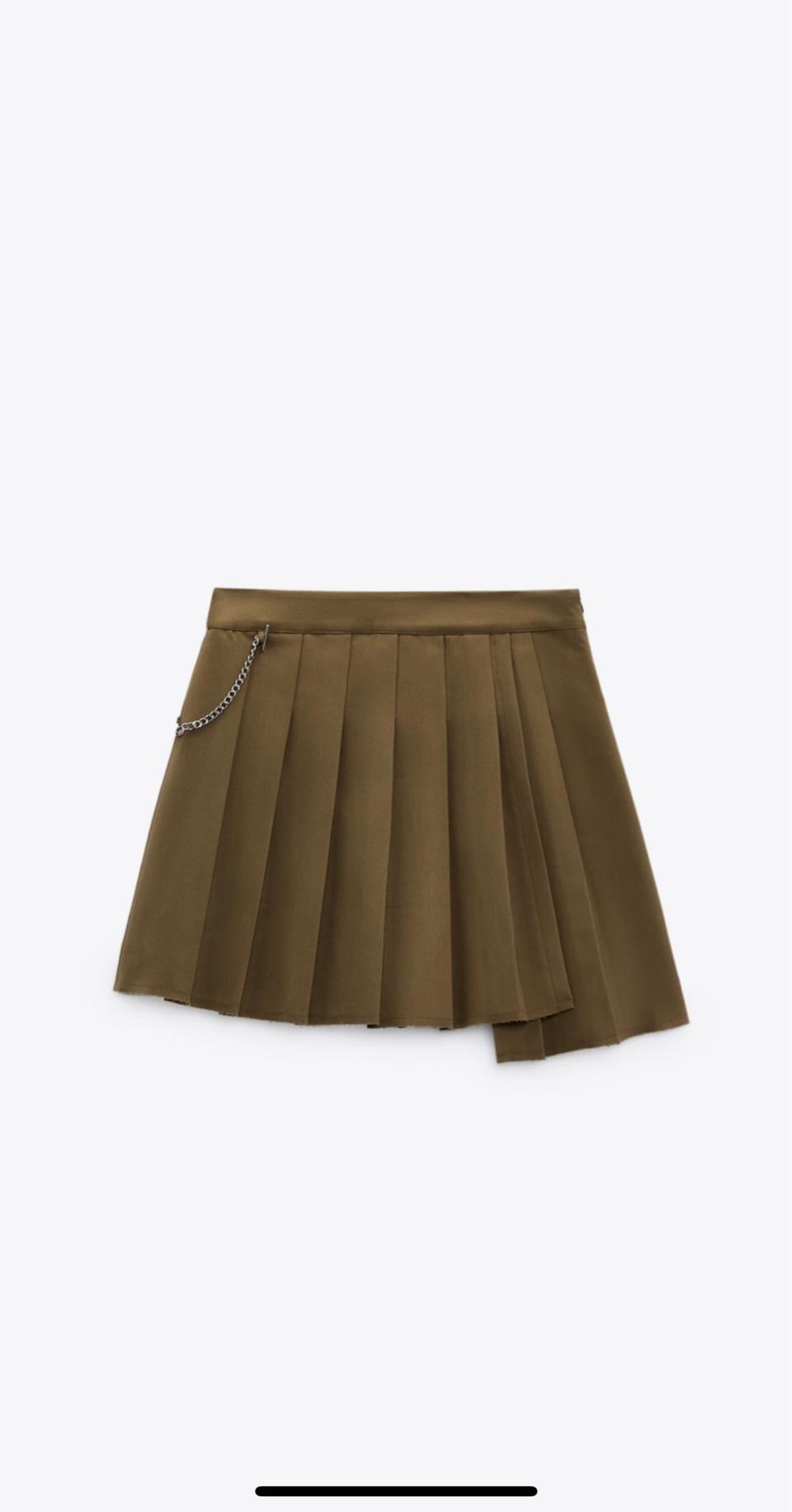 자라 플리츠 미니 스커트 새상품