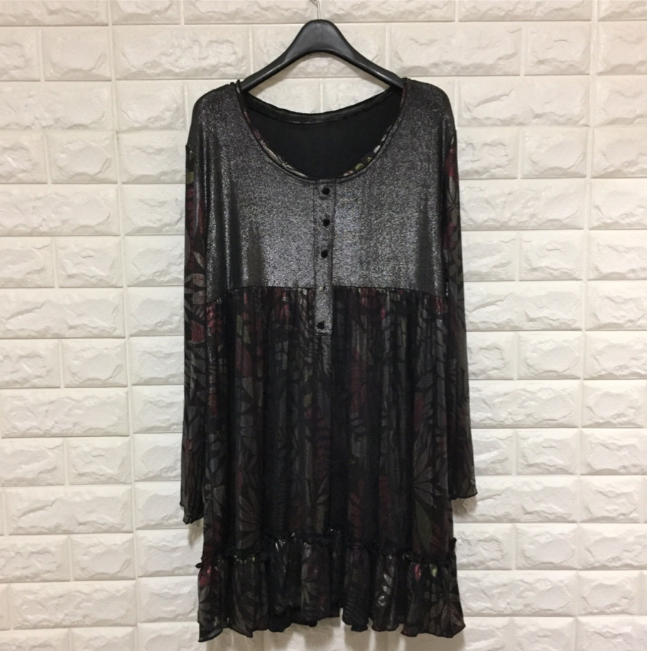 빈티지 블라우스(실버) 100