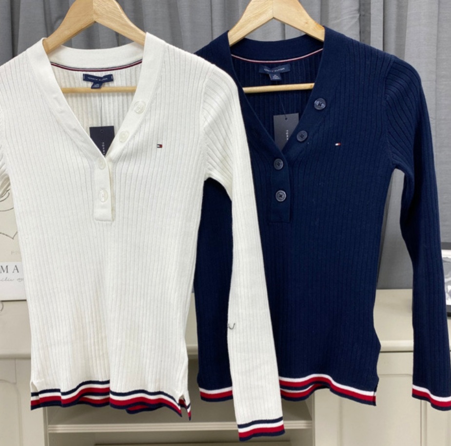 타미힐피거여성 네이비 니트