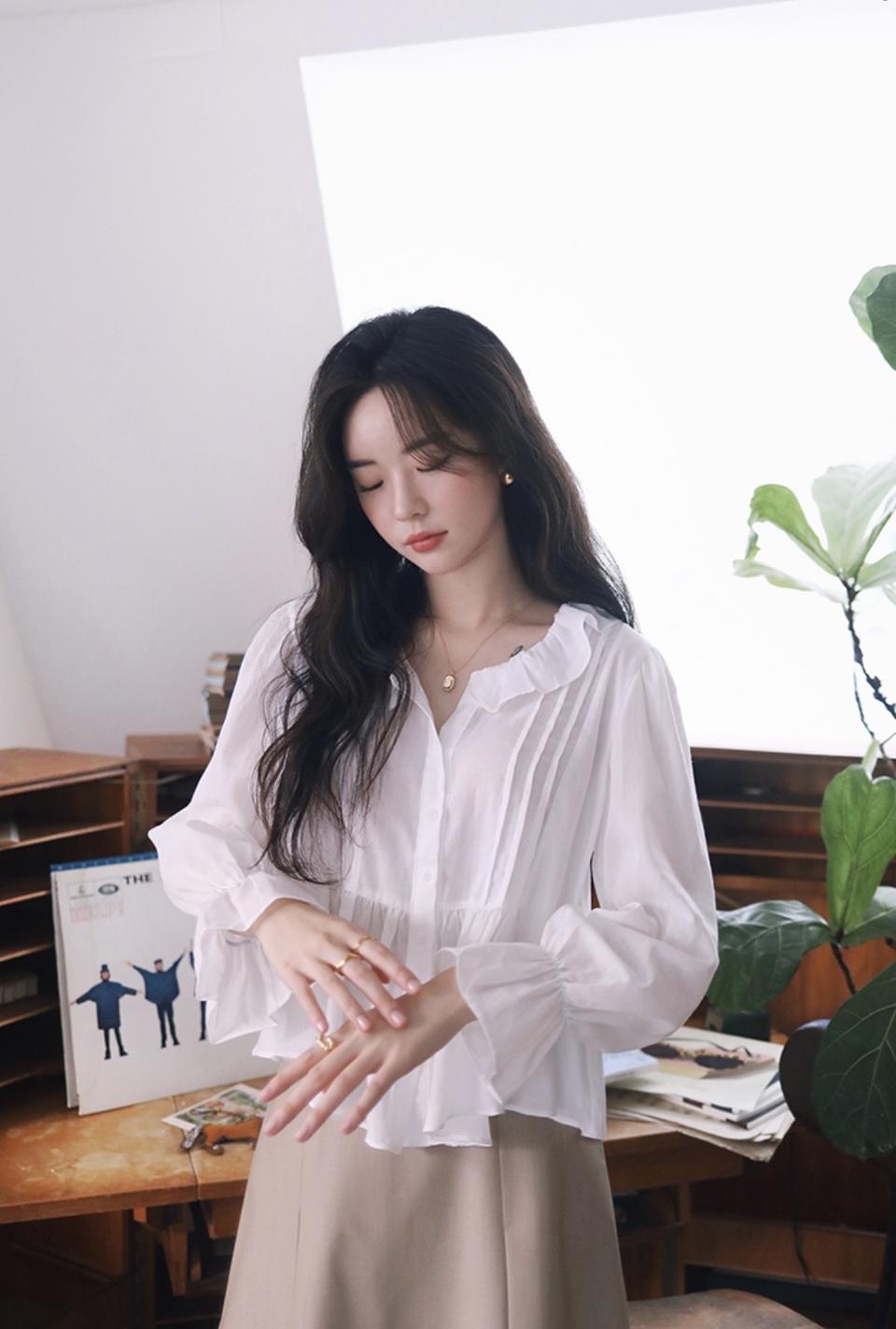 *새상품* 밀크코코아 마 벨르 블라우스