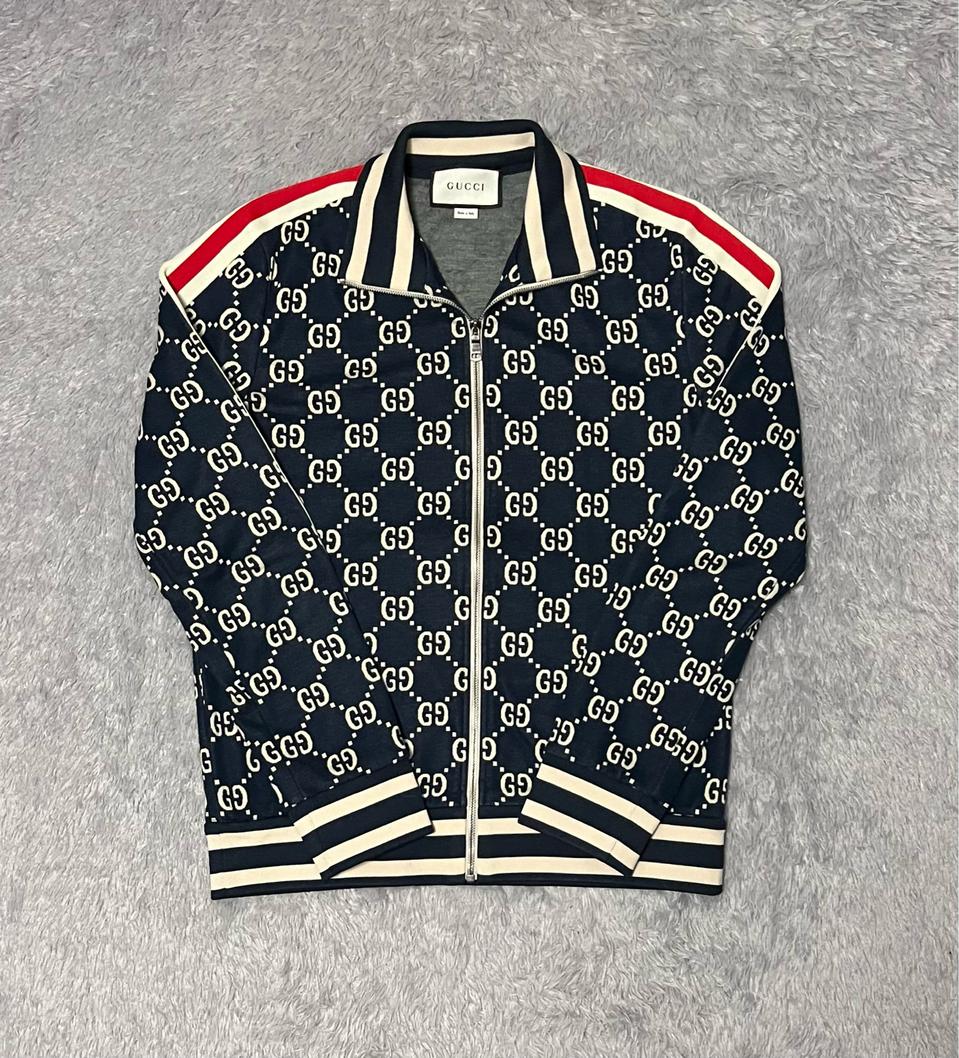 M) 구찌 자카드 트레이닝 상의