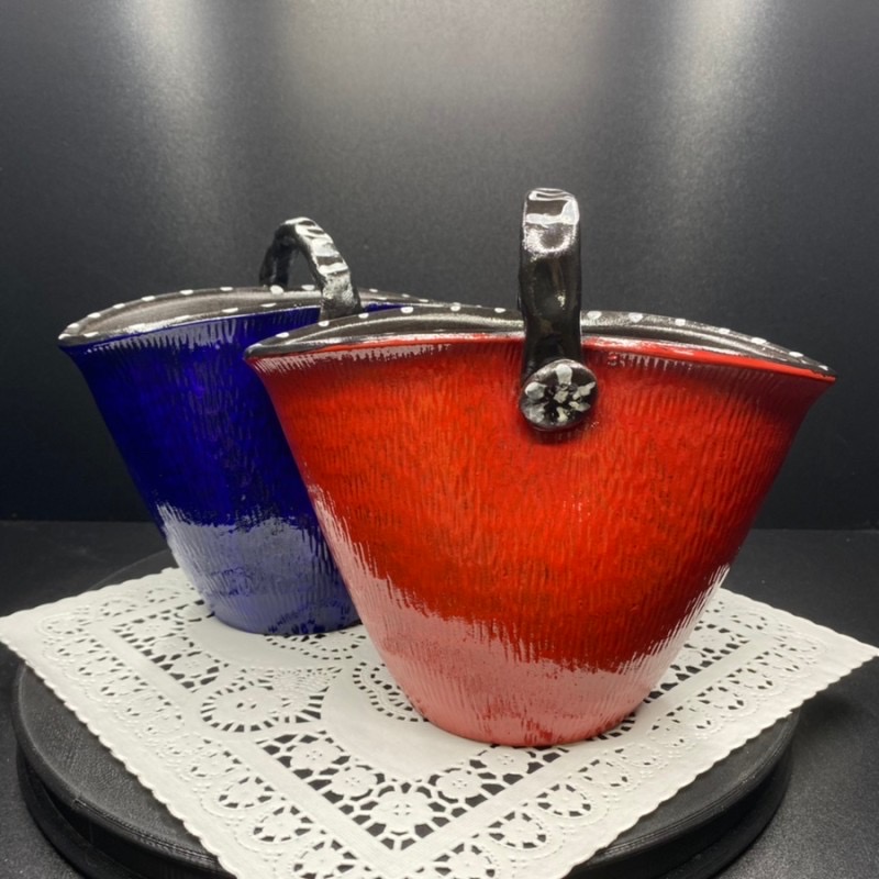 (새상품/재입고) 핸드메이드 도자기 수저통 레드