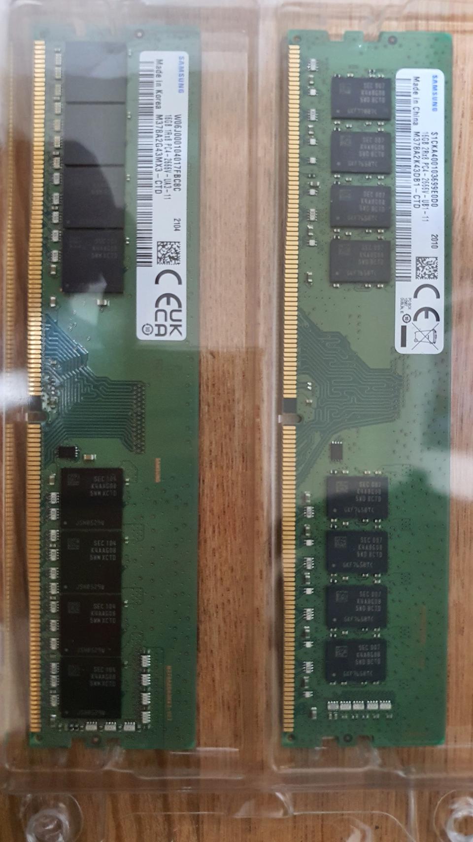 DDR4 2666 16G 2개 팝니다