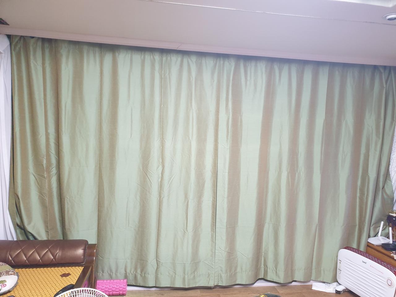 레일 무지 커튼한세트456-224