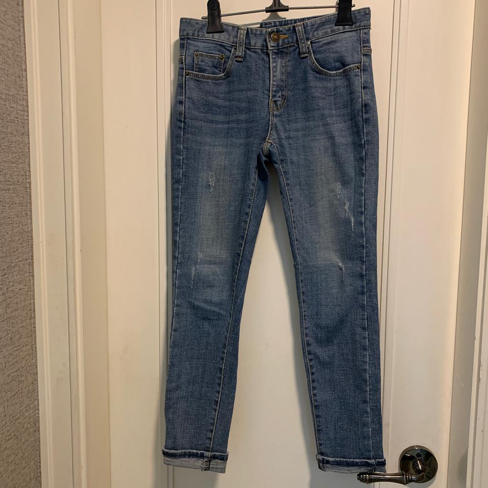 접어서 입는 청바지