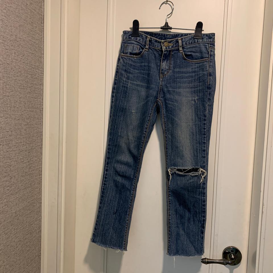 세미 부츠컷 청바지