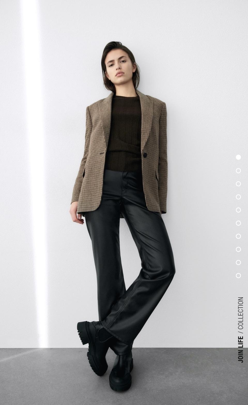 자라 엘보우 패치 울 블레이저 새상품