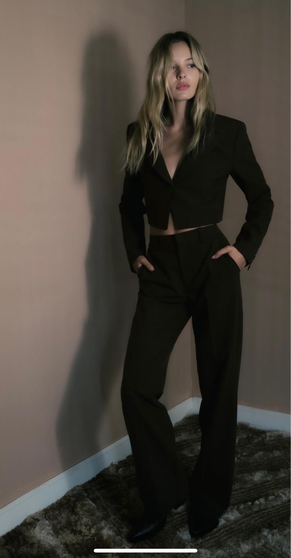 자라 풀렝스 매니시 팬츠 새상품