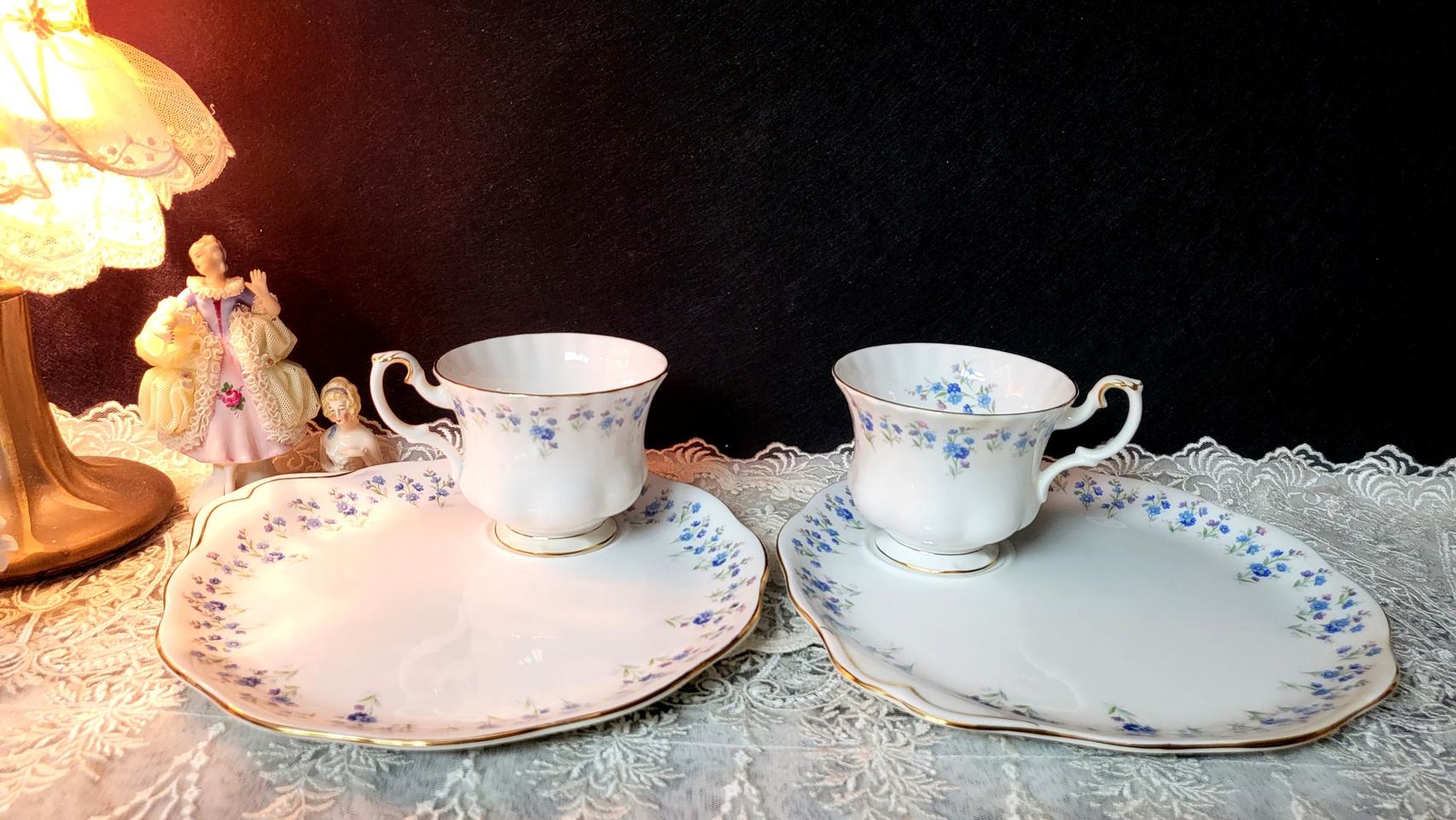 (대박세트득템가)영국 로얄알버트 메모리래인 테니스잔 2조셋