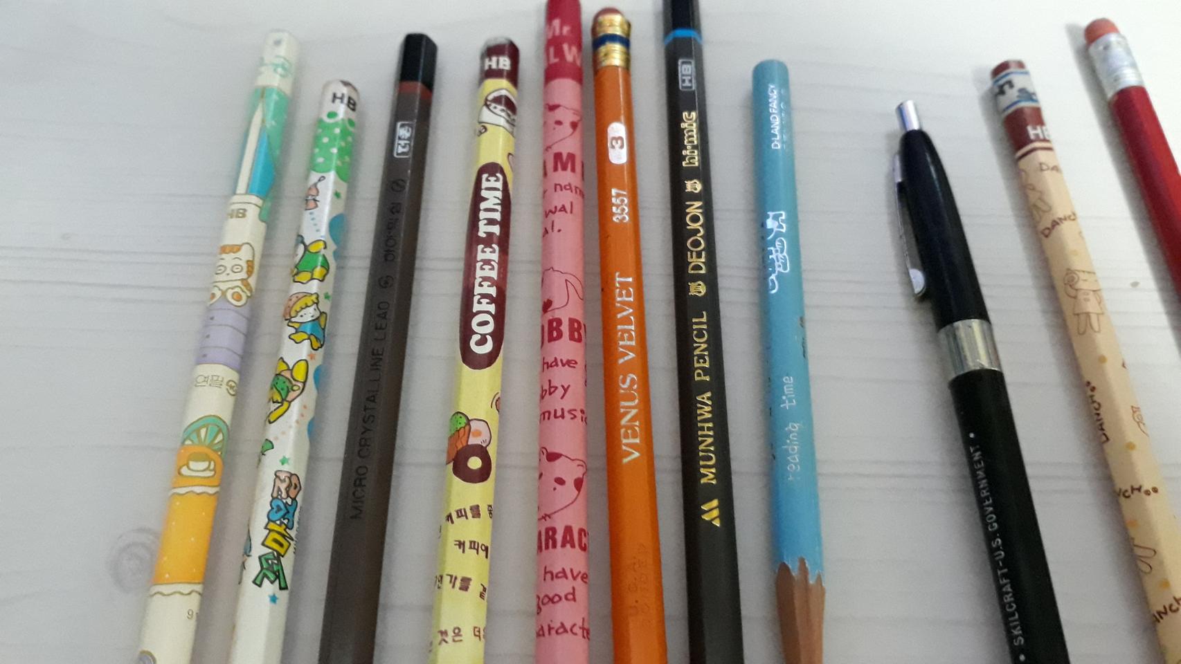 (2) 타임머신 옛날 연필.샤프.볼펜 빈티지