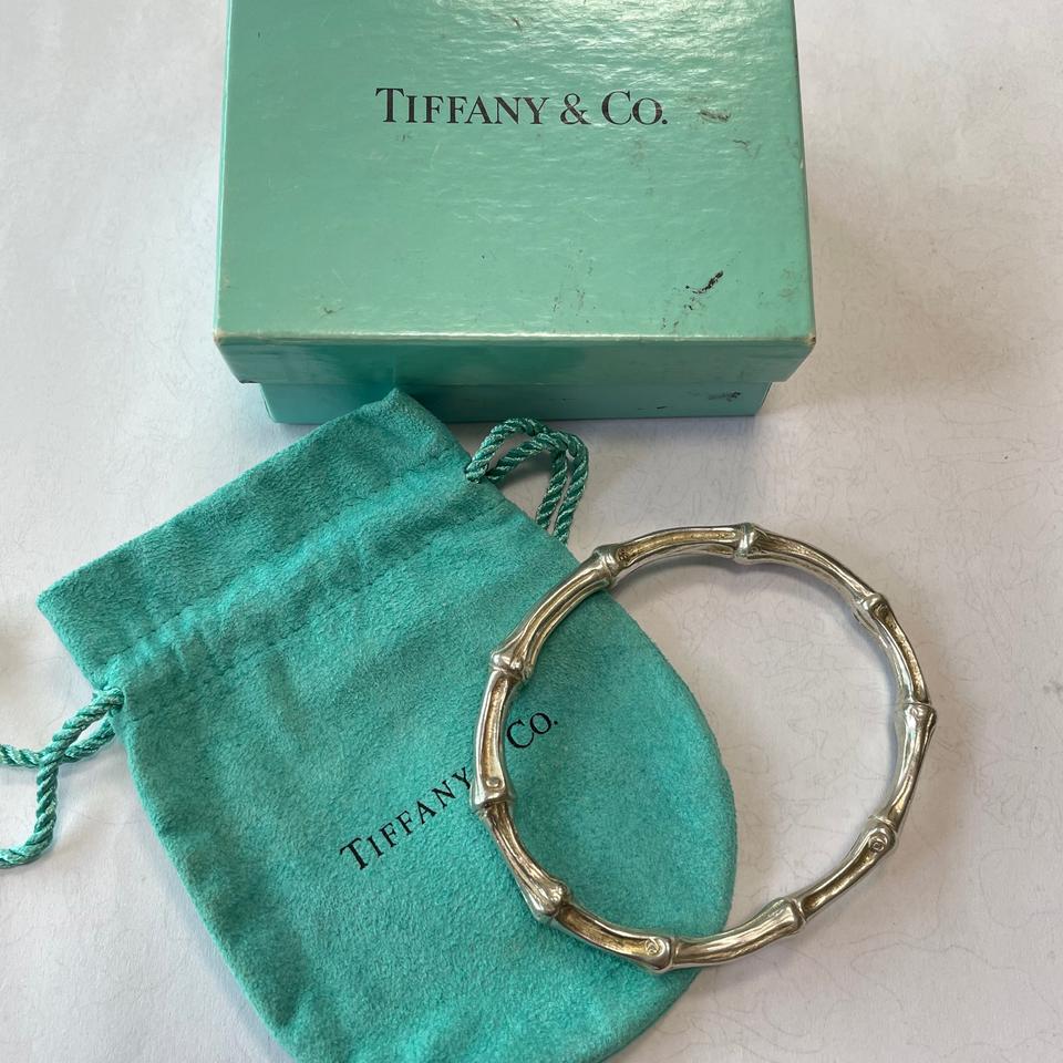 티파니 정품 뱀부 은 팔찌