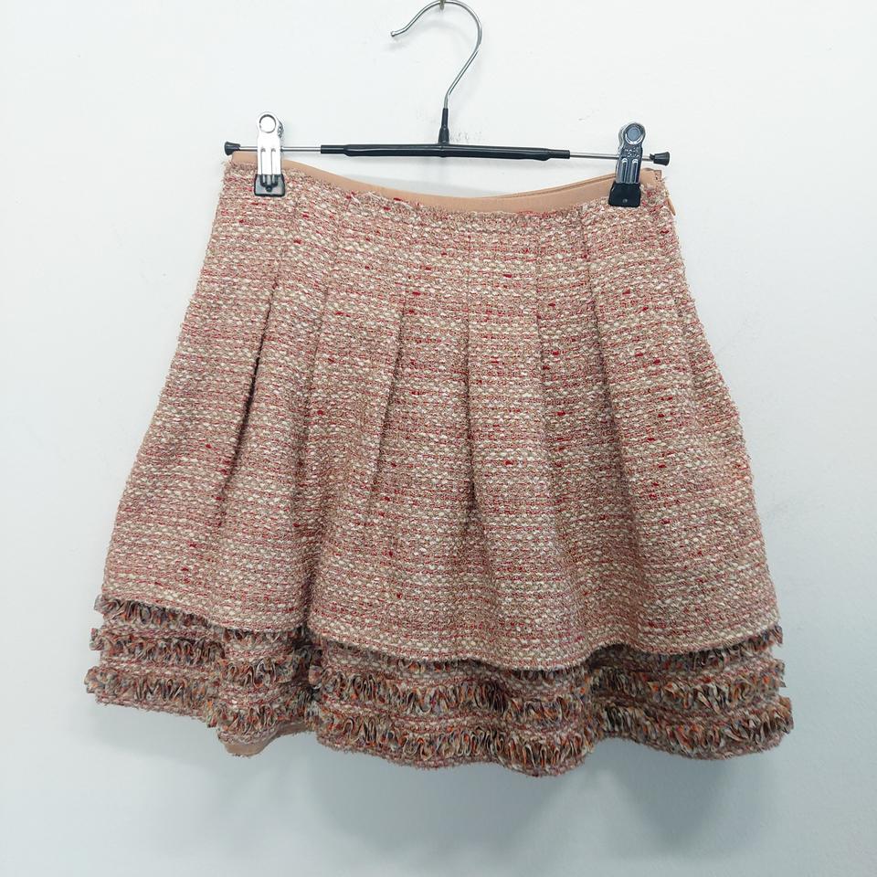 (새상품/44)오즈세컨 트위드 플리츠 스커트. 치마