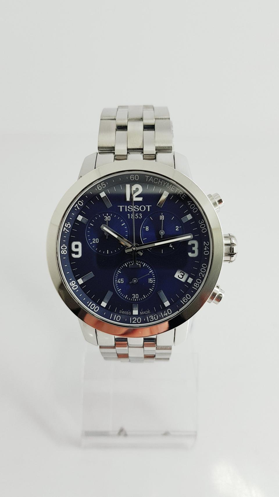 티쏘 TISSOT PRC200 크로노 청판 남성 메탈시계(상태S급)