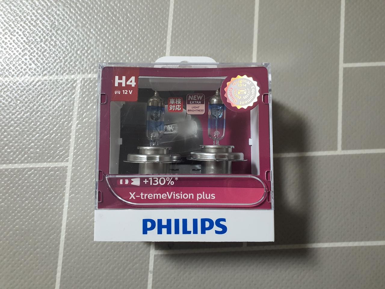 필립스 익스트림비전플러스 130% 3700K 순정교체형 전구 H4