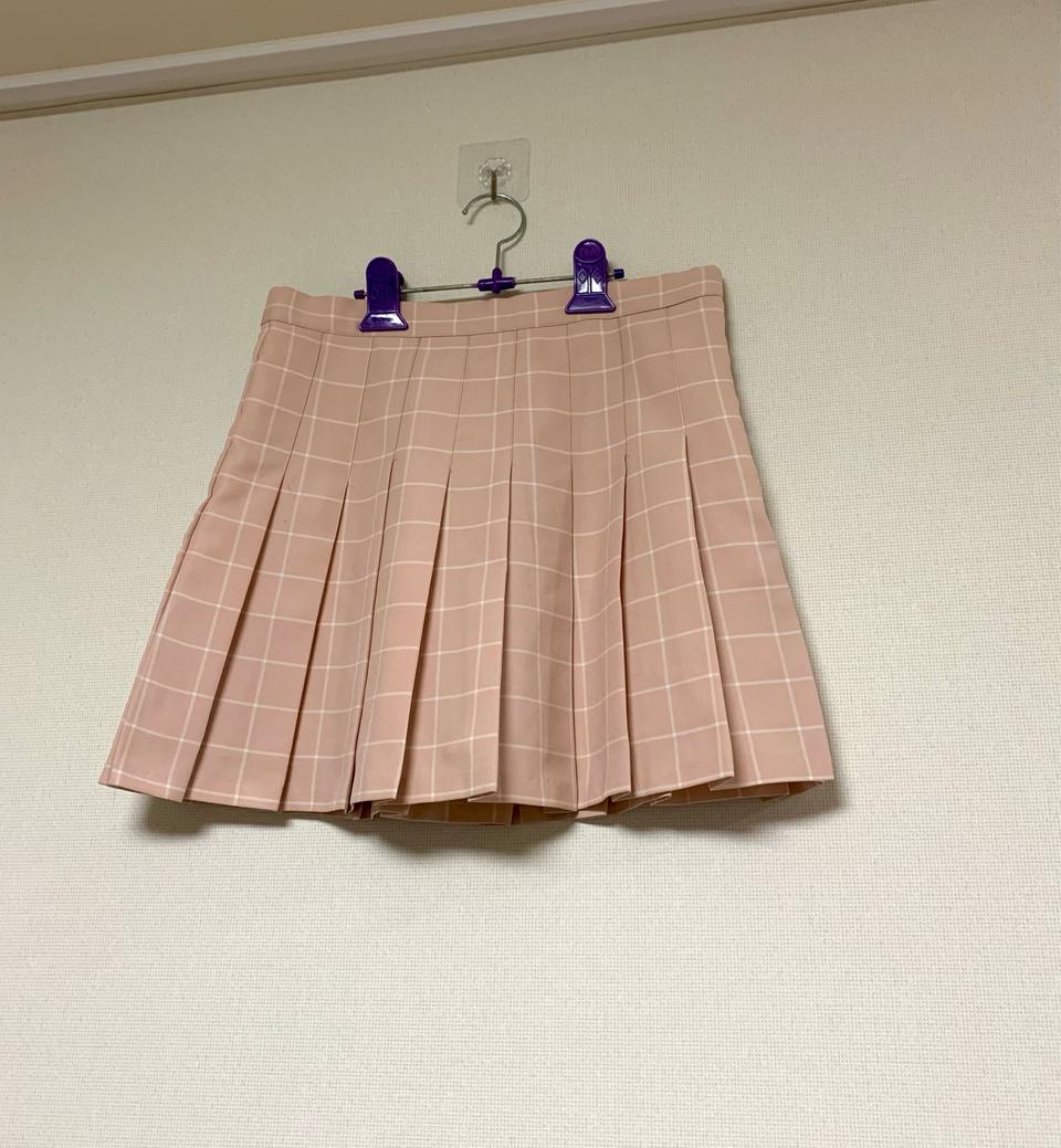 스퀘어체크 연핑크 테니스스커트 (속바지 있는 고퀄)