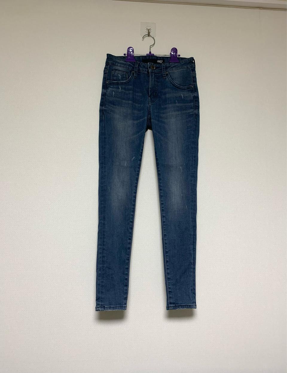 버커루 진청 데님 스키니 진