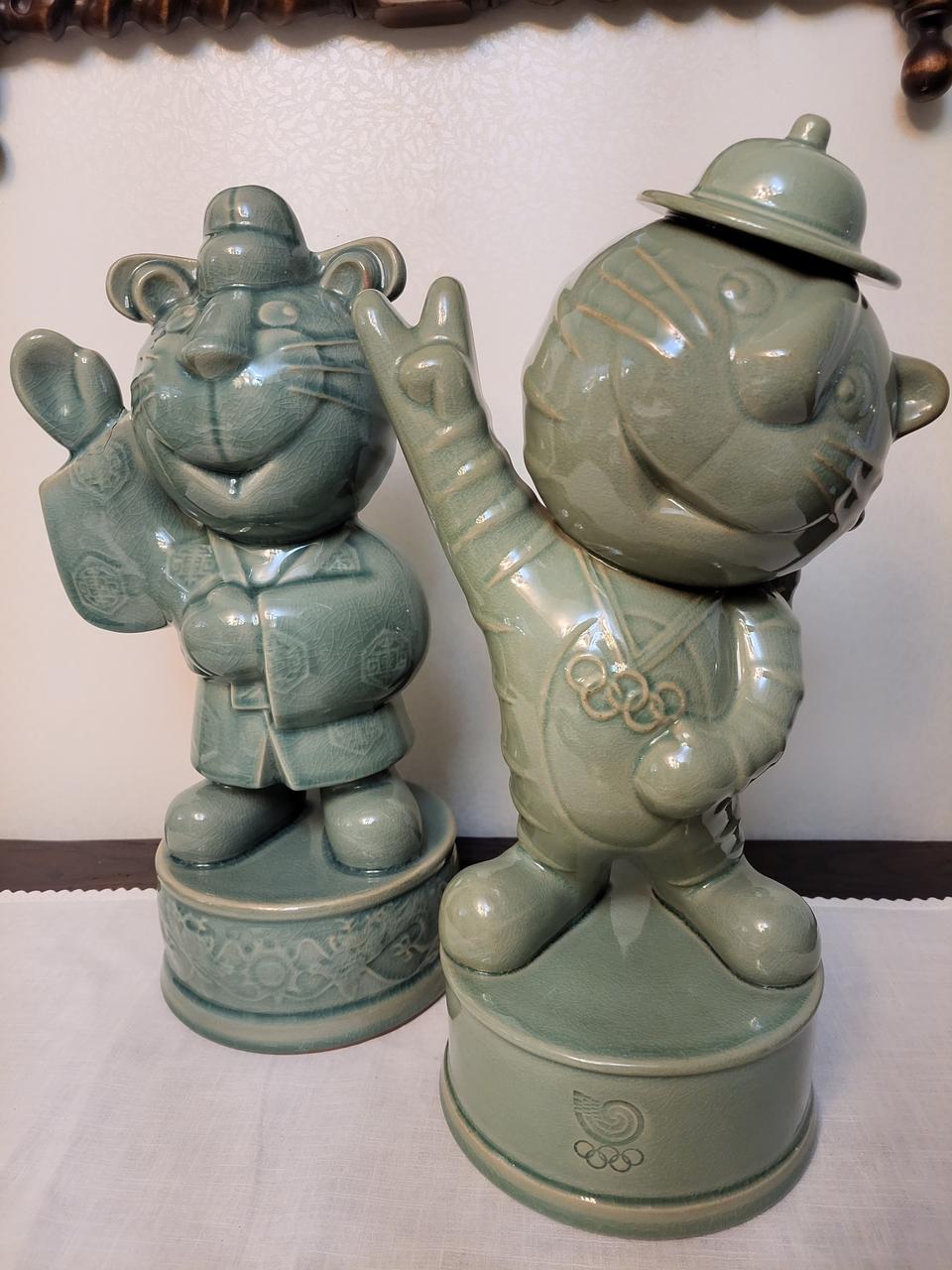 지순탁 청자 호돌이 올림픽 호돌이 한정판2점