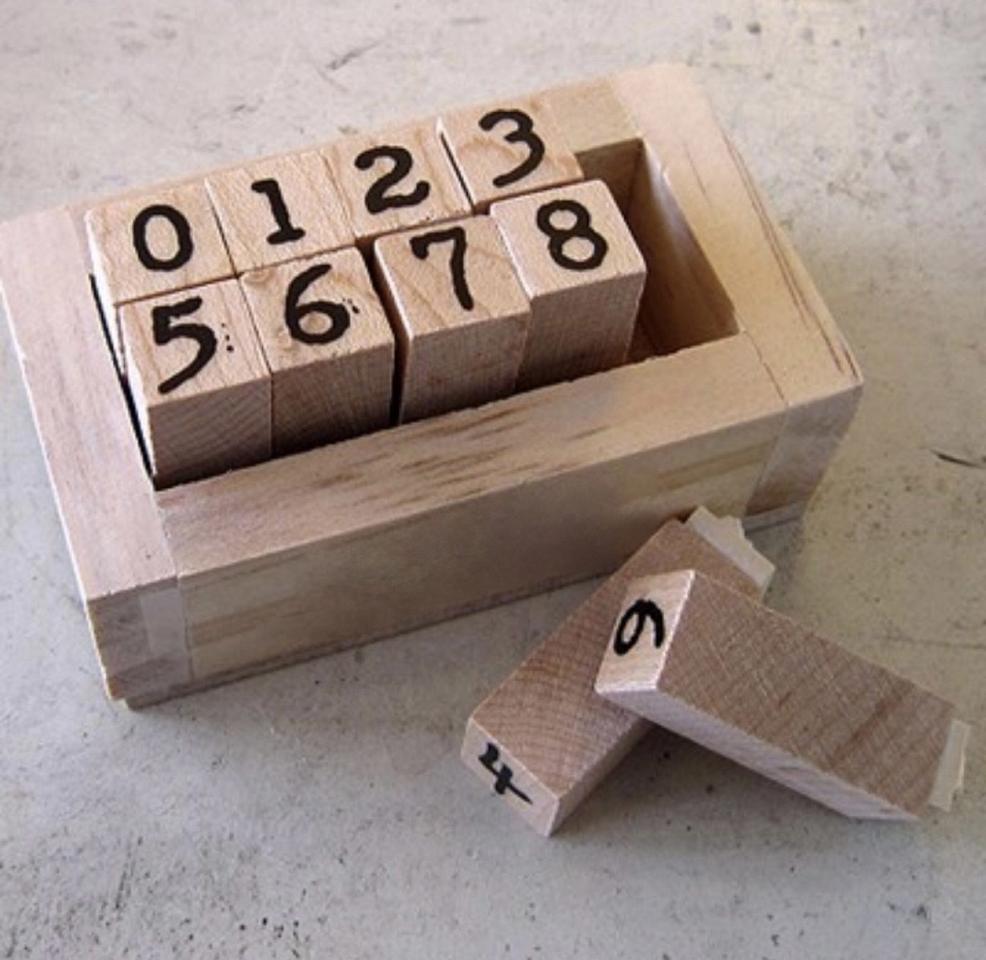 광수타이프라이트체 숫자 스탬프 세트