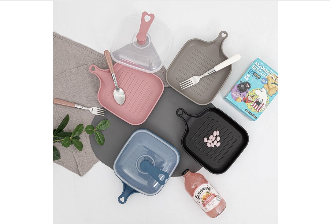 전자레인지 사용가능한 접시 사각접시 플레이트 간식접시 PP소재 앞접