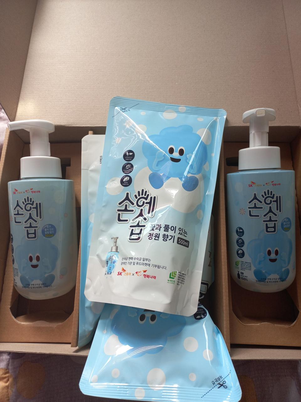 손에솝핸드워시500ml 본품2개 리필3개