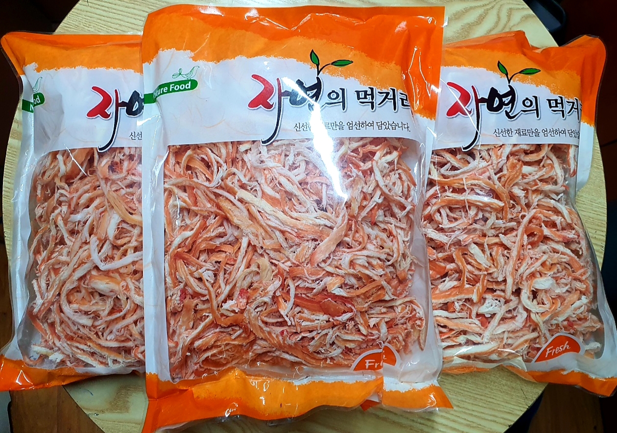 새상품)최상급 국내가공 신선쫄깃 부드러운 홍진미채 -(1kg)