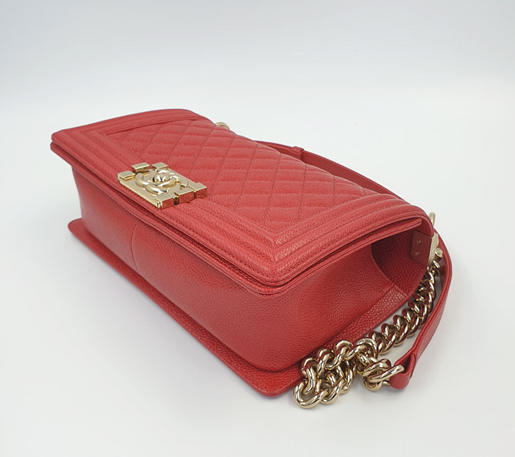샤넬 보이백 미듐 미디움 레드