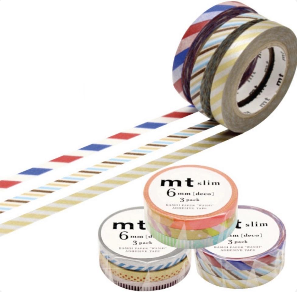 mt 슬림 데코 A,B,C 마스킹테이프 3종 1세트
