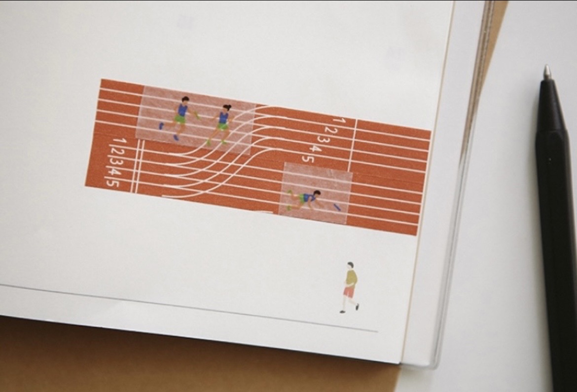 데일리라이크 달리기 마스킹테이프 2종 1세트