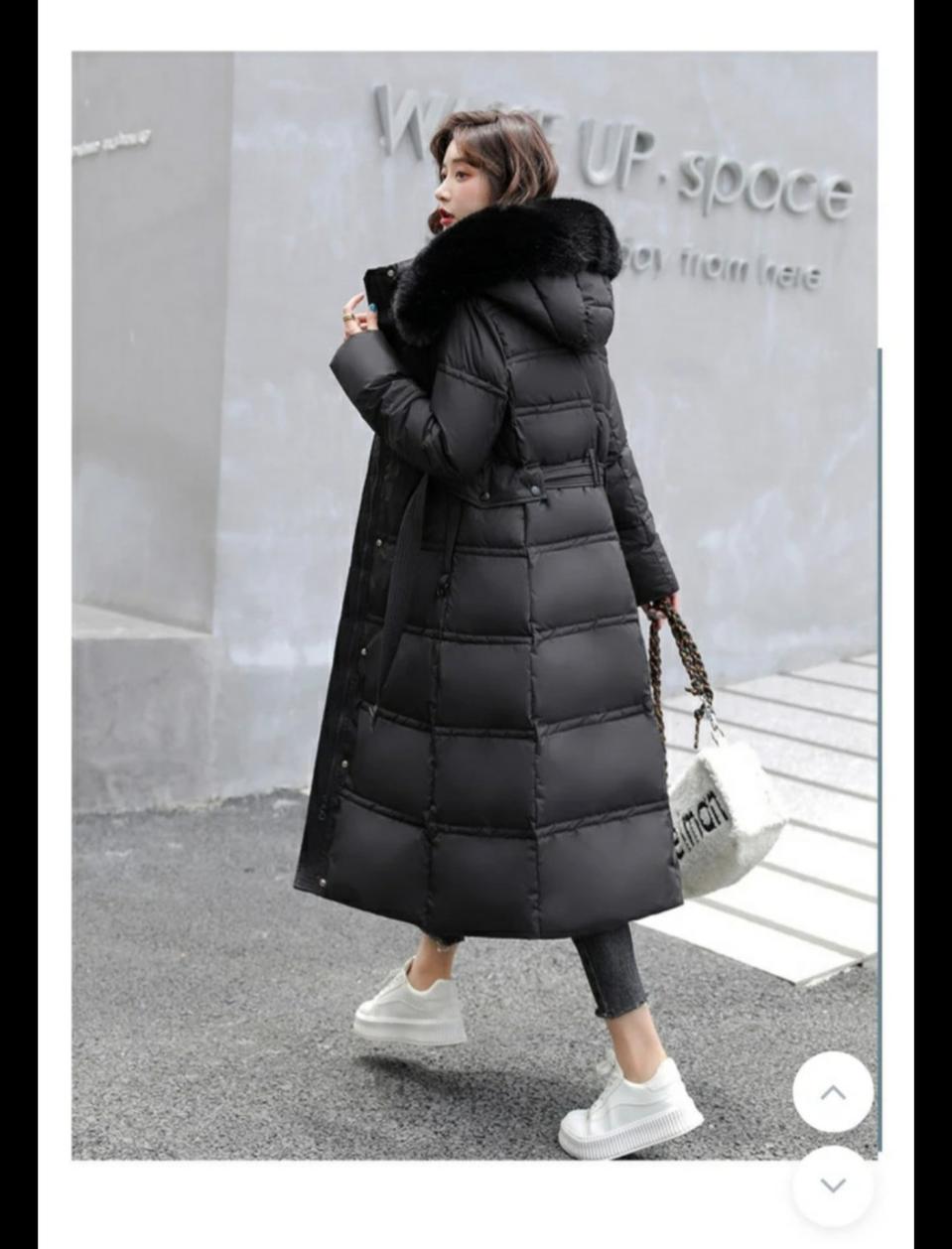 블랙 롱패딩