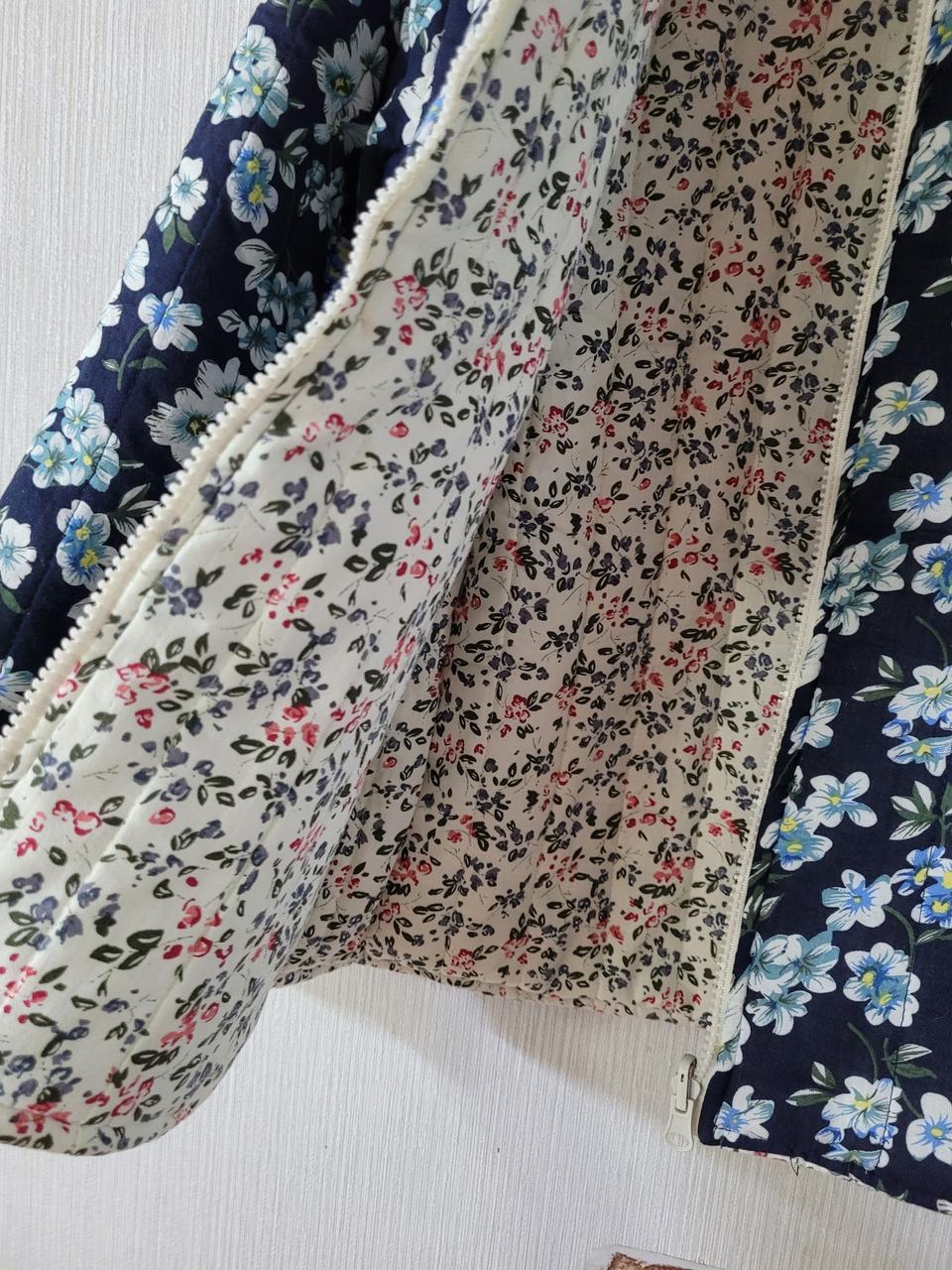 플라워 누빔 양면 자켓