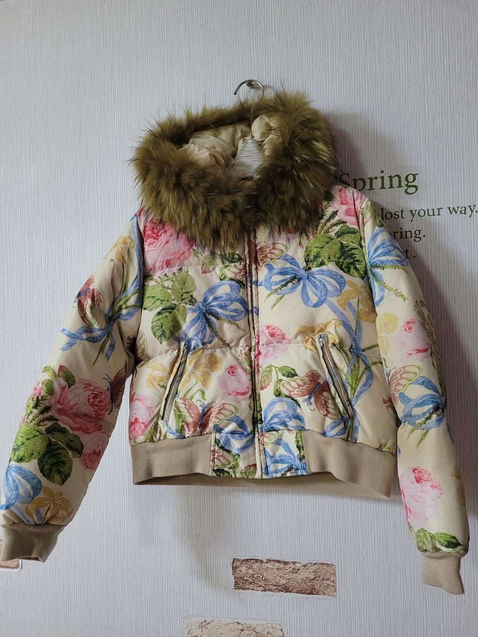 플라워 덕다운 패딩