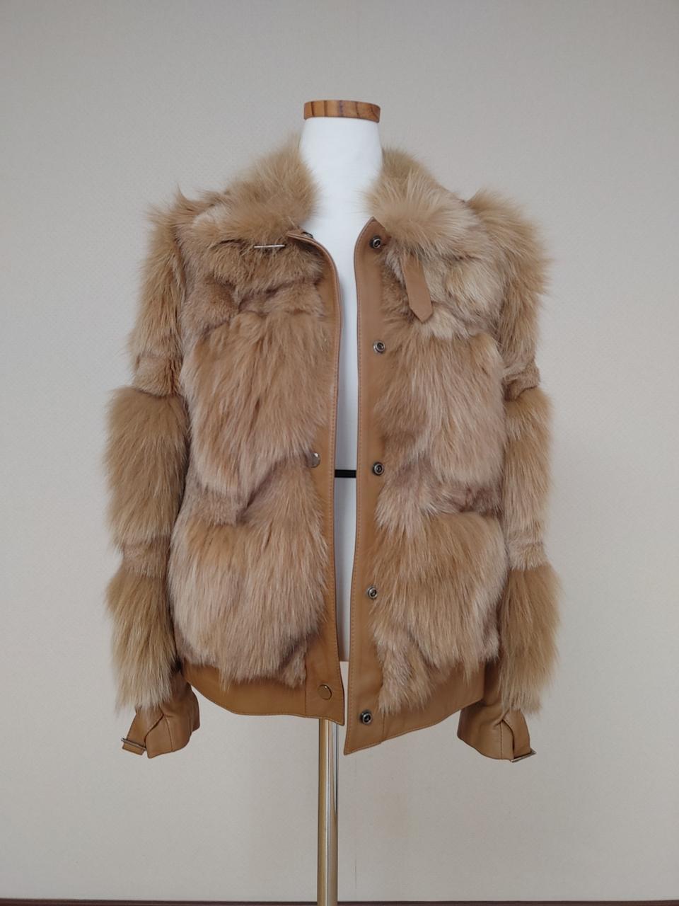 폭스 모피 자켓