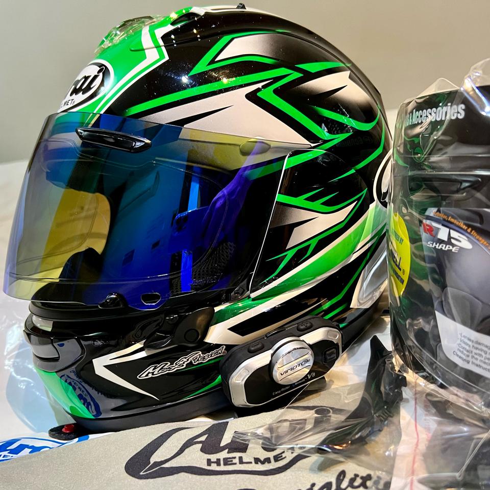 A급 아라이 RX-7X 풀페이스 하이바 + 세나