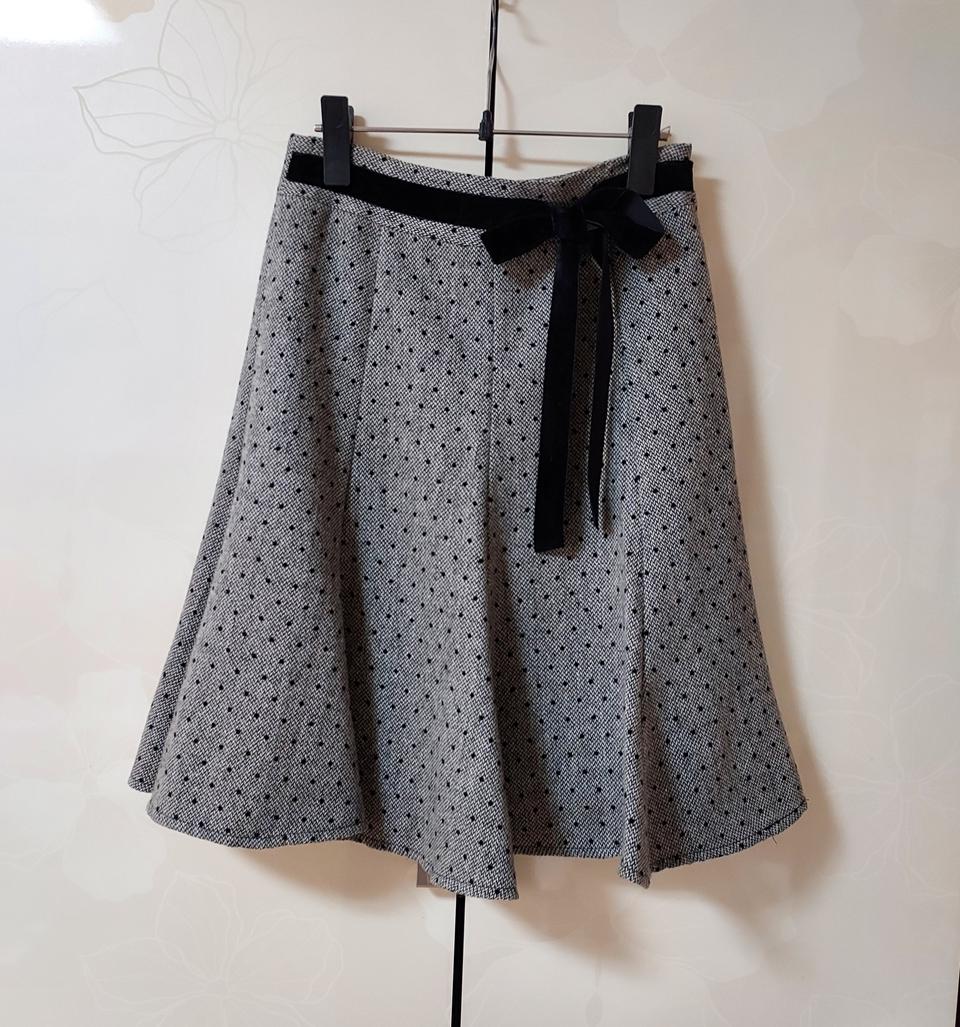 허리벨벳소재끈스커트